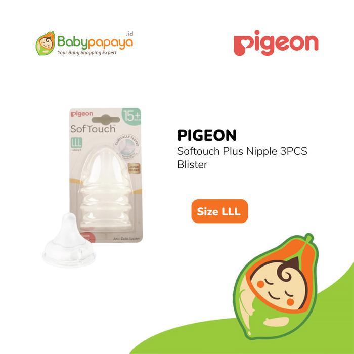 PIGEON SOFTOUCH PLUS NIPPLE 3PCS BLISTER LLL