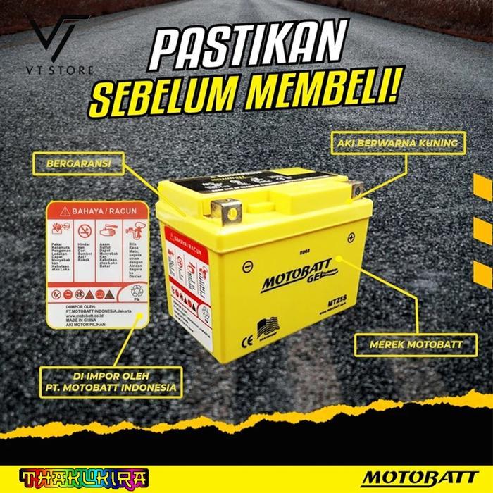 Sedia Aki Motor Satria Fu, Satria F150, Raider Motobatt MTZ6S Aki Kering Original Suzuki
