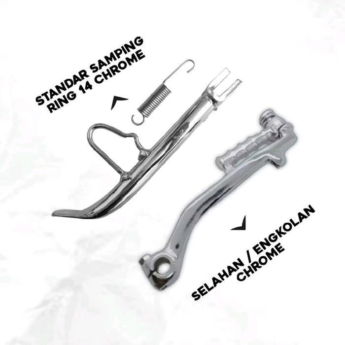 PAKET, STANDAR SAMPING MIO RING 14 NTH CHKROME+ENGKOLAN MIO CHKROME RING 14 MIO SPORTY MIO SOUL MIO