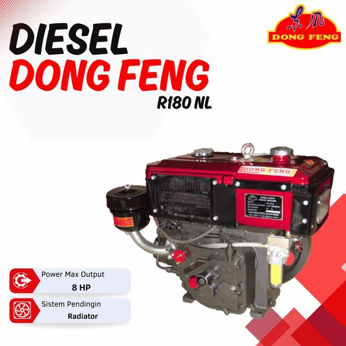 Mesin Penggerak Solar Diesel Penggerak Dongfeng R180NL8 8PK Radiator Lampu