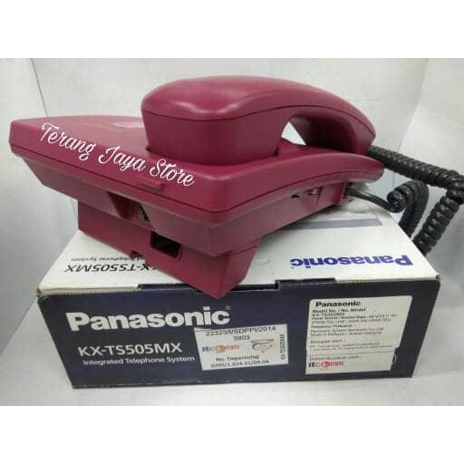 Telepon Kabel Panasonic Kx-Ts505Mx (Merah) Pesawat Telepon Rumah Panasonic Kx-Ts 505Mx Terjamin