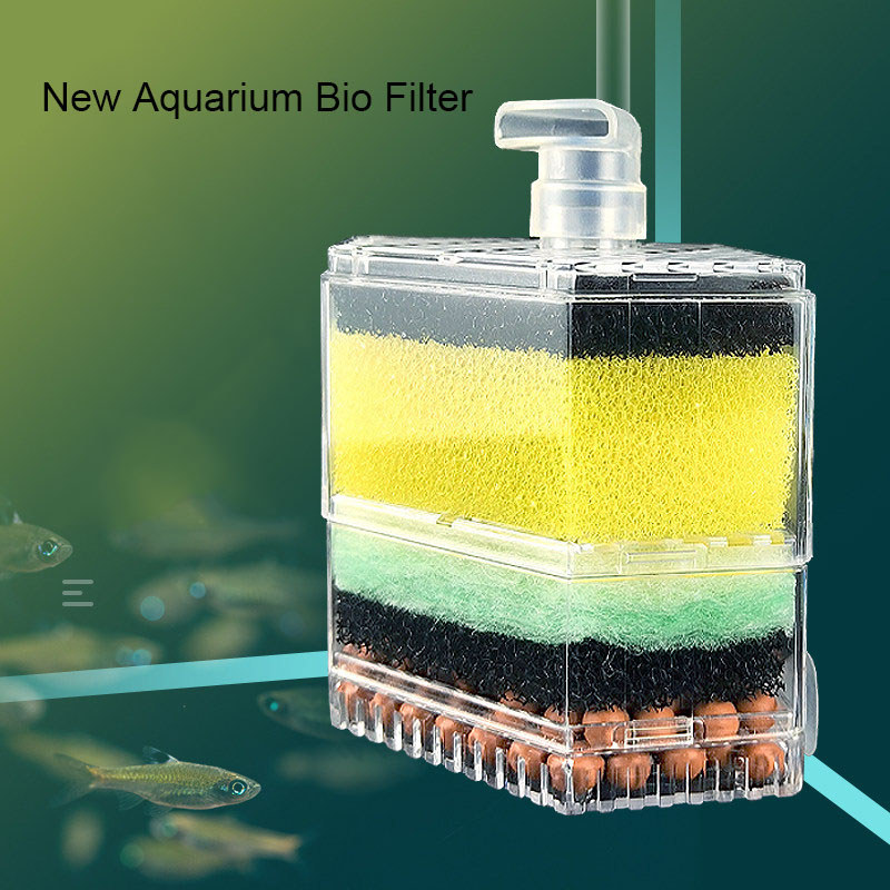 New Aquarium Filter Fish Tank Shrimp Pond Air Pump Biochemical Sponge Filter Bio Sponge Filter