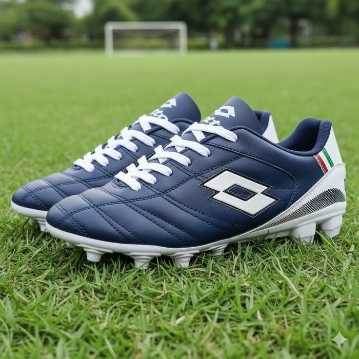 Promo Sepatu Sepak Bola Lotto Black White Pria 39 - 43 Original