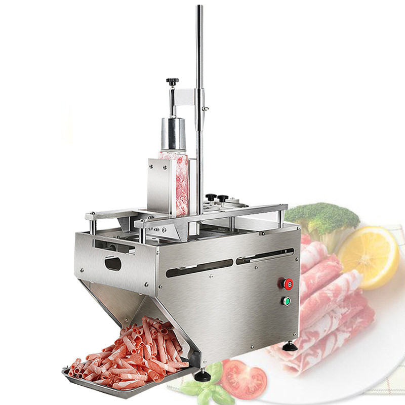 JUAL Electric Meat Slicer Mutton Roll Slicer Stainless Steel Beef Slicer Meat Planer Beef Mutton Sli