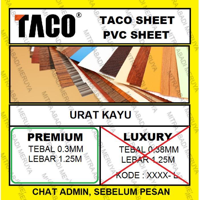 Taco Sheet Wood Grain Premium PVC Sheet Deco Sheet Siap Kirim