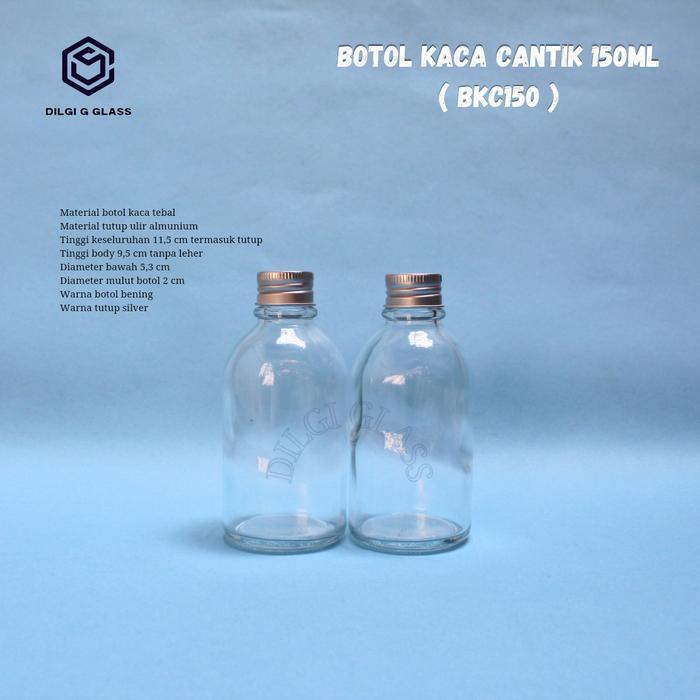 "New" BKC150 botol kaca 150ml bulat/botol juice/botol kopi/botol susu