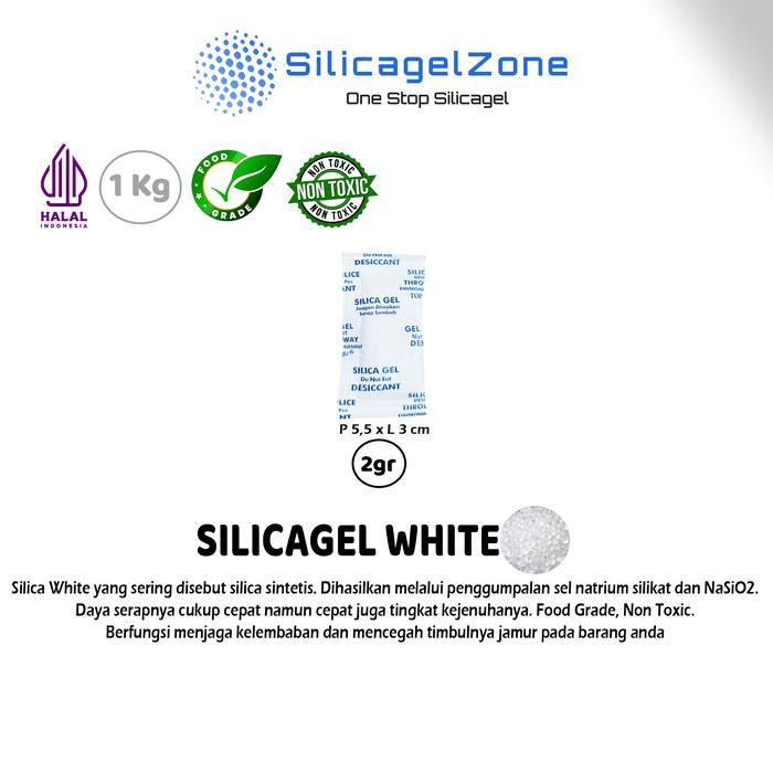 Silica Gel White / Putih 1Kg Penyerap Kelembaban Makanan / Anti Jamur / Pengawet / Silica Makanan