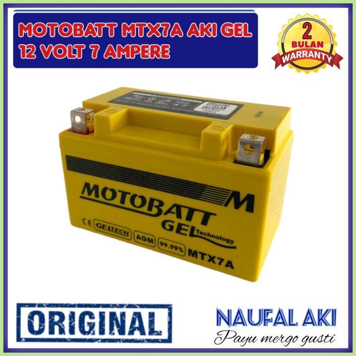 Aki Motor Ninja 250 Fi Motobatt Mtx7A Aki Gel Originnal