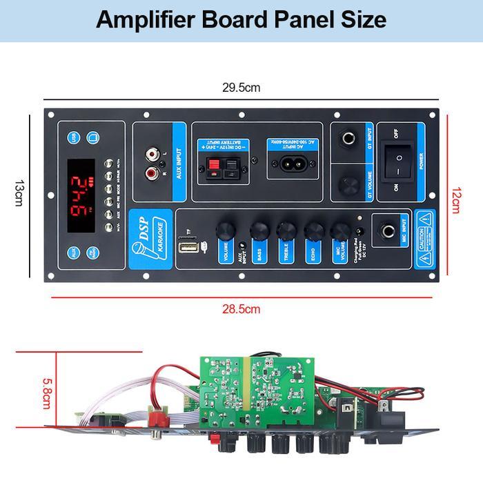 VIRE HIGH POWER DSP BLUETOOTH 5.3 AMPLIFIER BOARD 8-18 INCH TROLLEY SPEAKER OUTDOOR AUDIO AMP MODULE