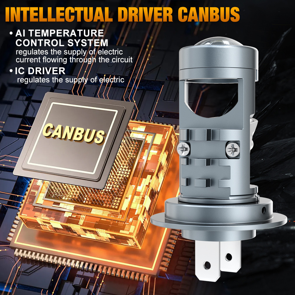 XSTORM H7 LED Headlight Lens Projector 80W 30000LM Car Light Bulbs 9005 9006 H11 LED Canbus Auto