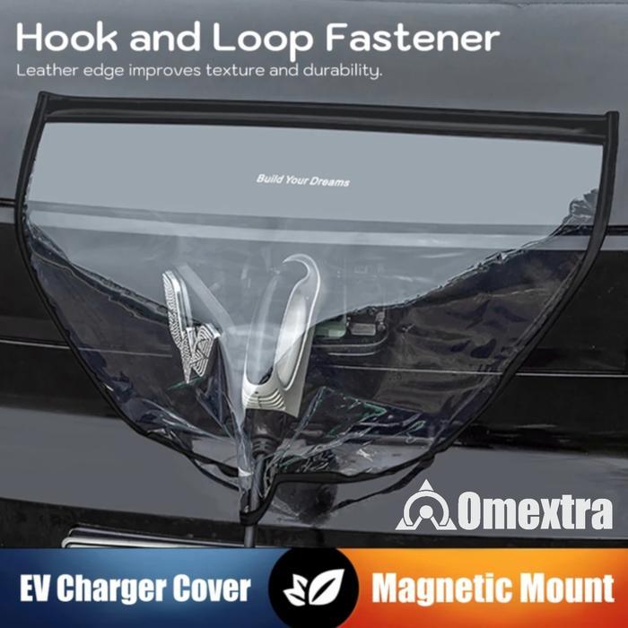 Magnetic EV Charger Cover Omextra Pelindung Charger Mobil Listrik EV