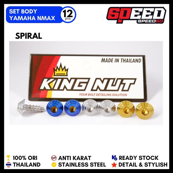 "New" Set Baut Body Kanan Kiri Nmax Probolt Stainless King Nut Thailand