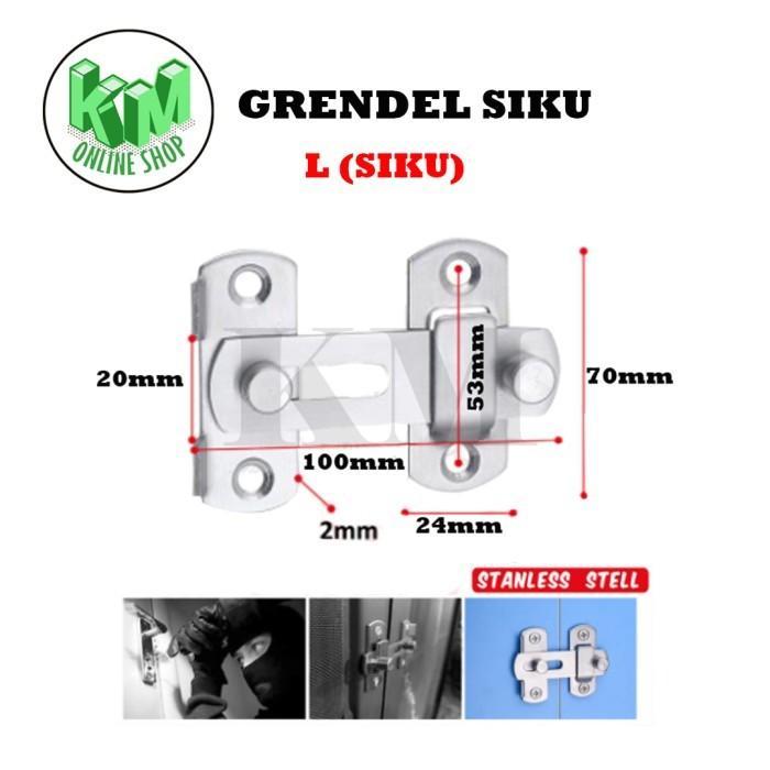 "New" Grendel Slot Pintu S (Kecil) / Kunci geser pintu / lemari geser Minim