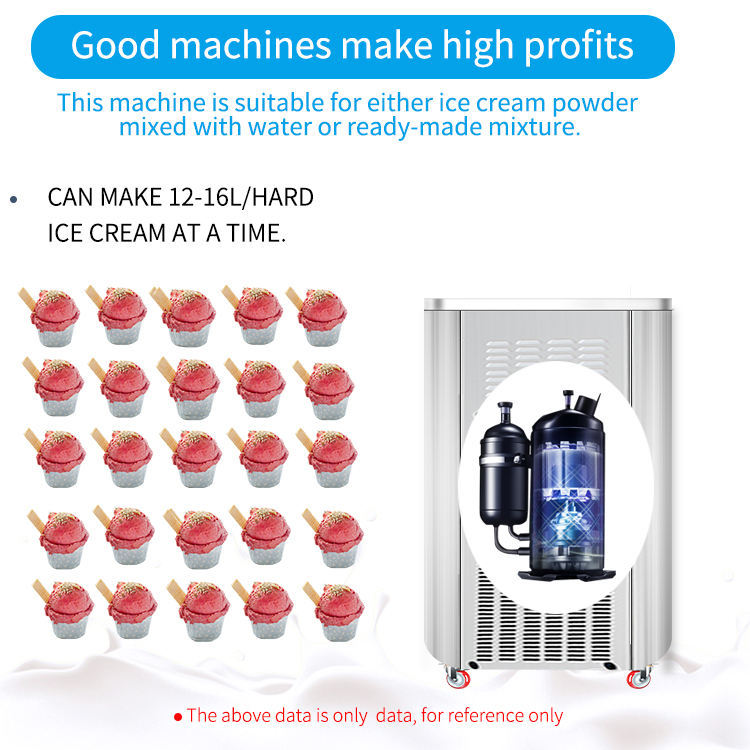 Mini Countertop Batch Freezer Commercial Italian Gelato Hard Ice Cream Maker Machine Making