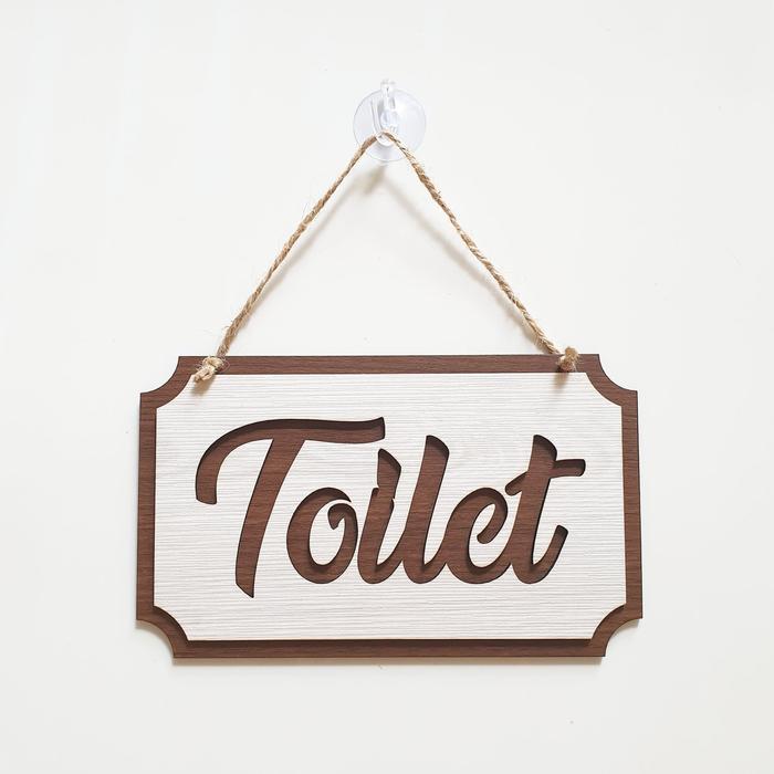 Gantungan Sign Cafe - Toilet Kotak