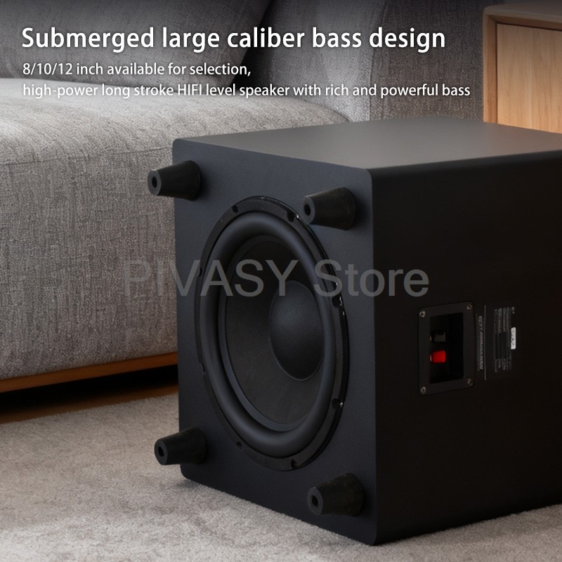 8/10/12 inch Passive Subwoofer 80-150W HiFi Sound Box 50Hz-500Hz Wooden Speakers 4-8ohm Sound System