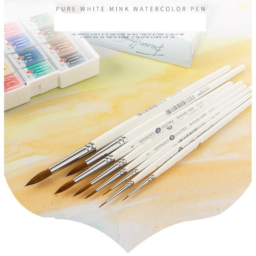 White nights pure white mink watercolor pen artist brush pen 1113 art supplies