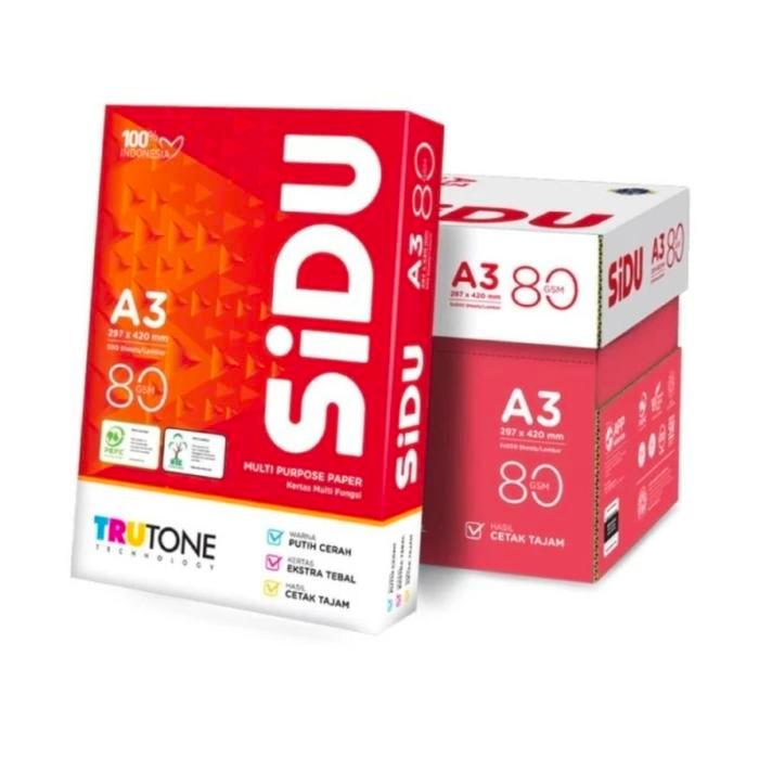 Kertas Hvs A3 80 Gram Sinar Dunia / Sidu A3 80 Gram