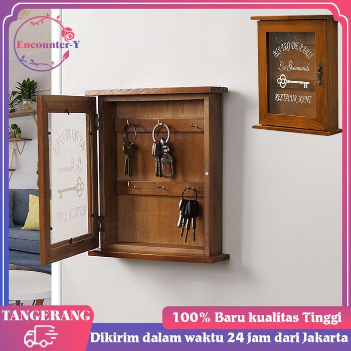 ORIGINAL Tempat Penyimpanan Kunci Kayu Box Tempat Kunci Kunci Box Kunci Key Box READY STOCK