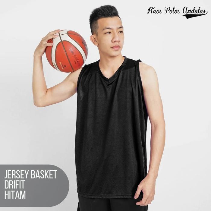 "New" JERSEY BASKET DRYFIT POLOS HITAM