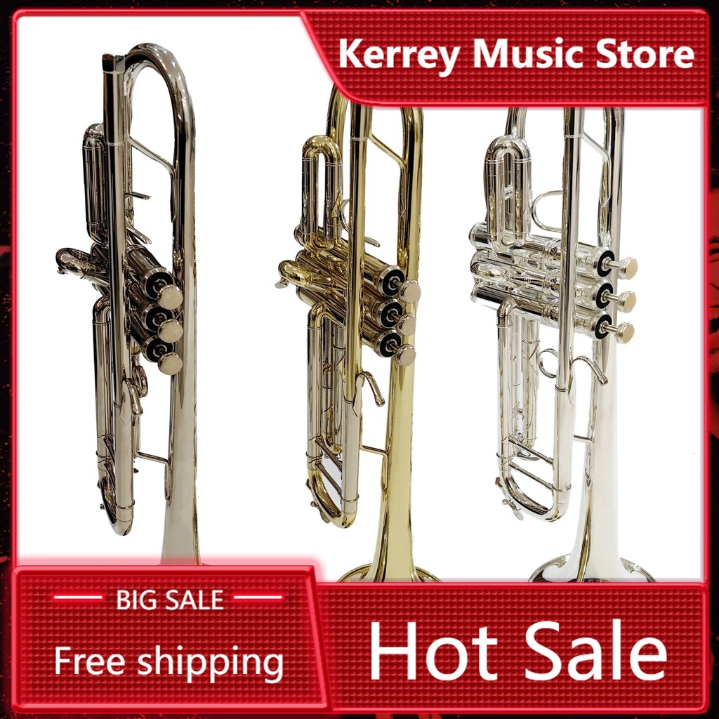 Professional Standard Trumpet Brass Bb Trumpet with Mouthpiece Carrying Case for Students