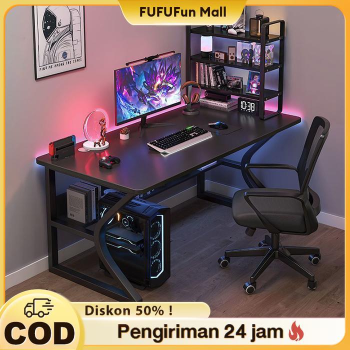 FU Meja Komputer Meja Permainan 140 Cm Meja Kantor Meja Komputer Meja Belajar Meja Laptop Meja