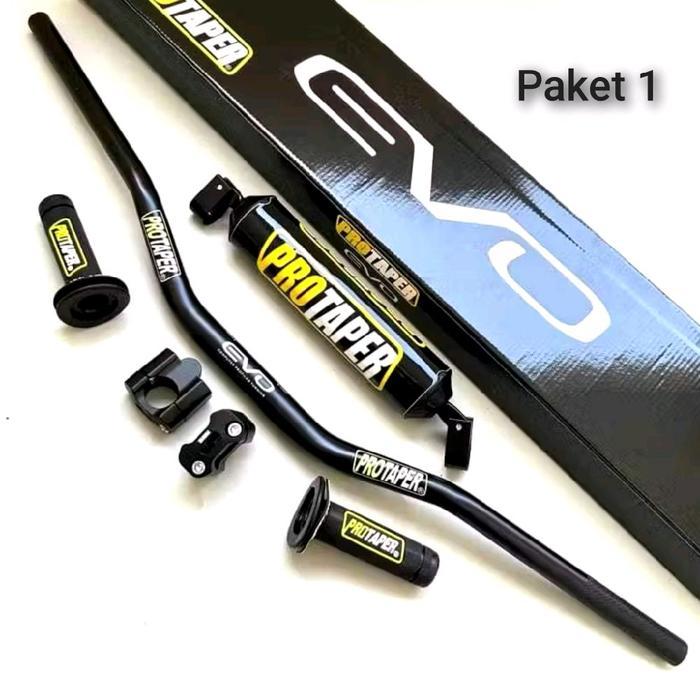 Stang / stir fatbar protaper evo low set raiser + busa palang stang + handgrip protaper klx crf 150l