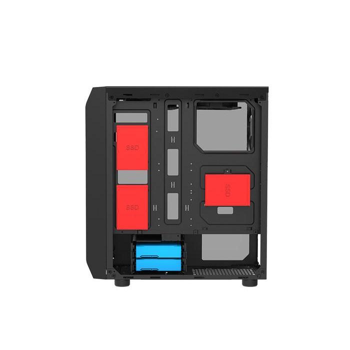Case Pc / Cpu Fantech Cg 80 Cg80 Aero Black Rgb Middle Tower Case