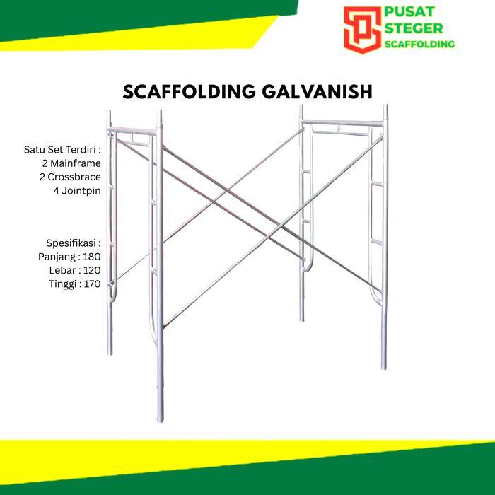SCAFFOLDING 1 SET MAINFRAME 170 STEGER PERANCAH GALVANIS