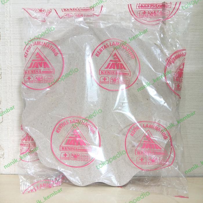 TERMURAH alas kertas laminasi laminating nasi coklat bentuk bunga kecil jaya READY STOCK