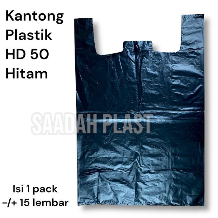 Kantong Plastik Hitam uk 50 Tebal / Kantong Kresek Jumbo Hitam