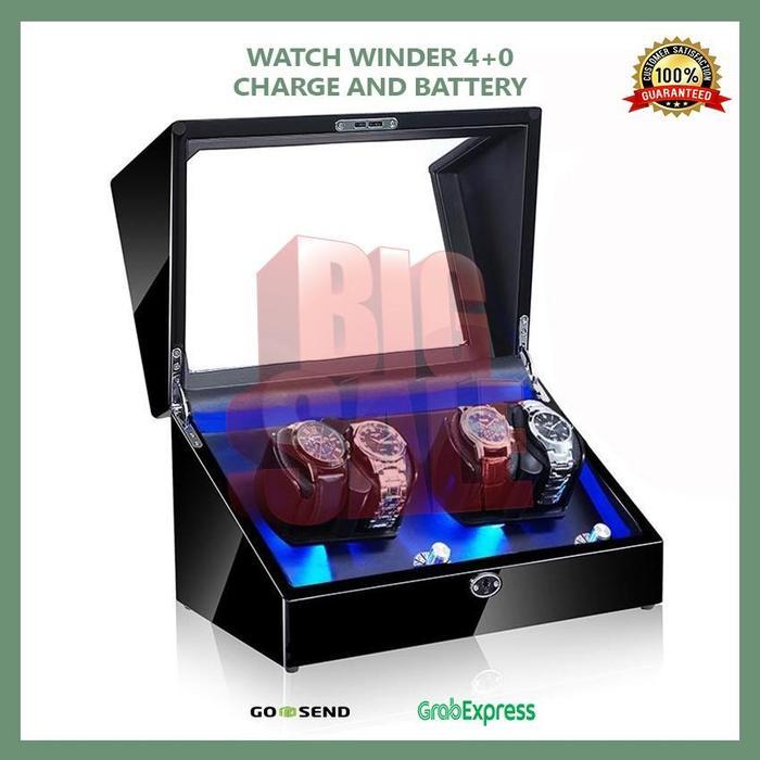 Watch Winder Pemutar Jam Tangan Otomatis 4+0 Slot Japan Motor Warranty