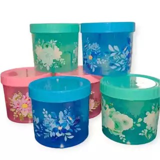 Toples Kue Lebaran/Toples Plastik Cantik/Tempat Penyimpan Makanan/1000 Mili