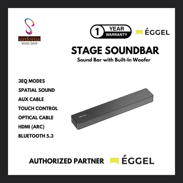 Eggel Stage SoundBar / Sound Bar with Built-In Woofer