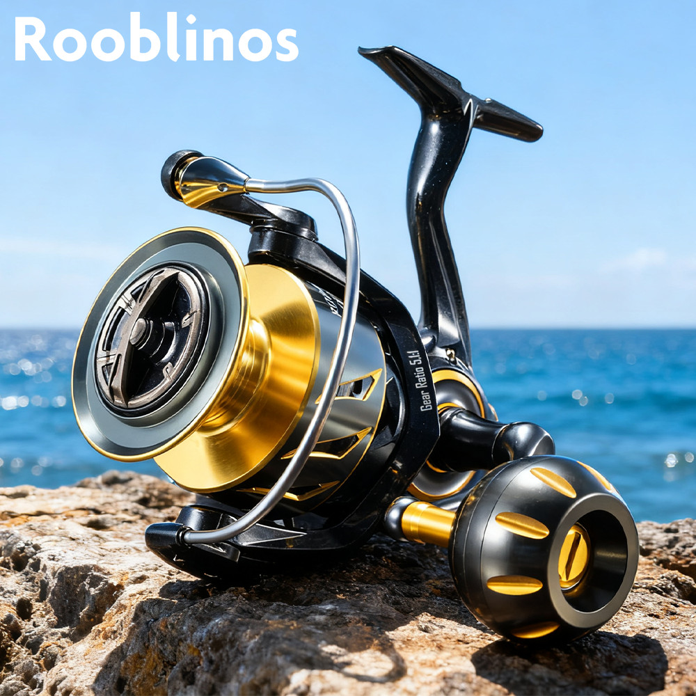 Rooblinos SW Spinning Reel Ultralight Carbon Fiber Surf Reel 18kg Max Drag Saltwater Freshwater