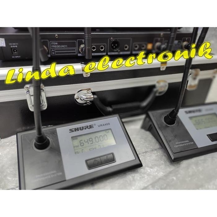 MIC WIRELESS CONFERENCE SHURE UR4400MM 4MIC MEJA SHURE UR 4400MM