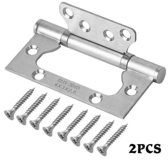 2pcs Engsel Pintu Stainless Engsel Pintu 4 Inch Engsel Jendela Stainless