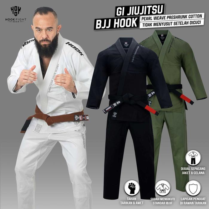 Gi BJJ Jiu Jitsu Hook, BJJ Gi Hook, Jiujitsu Gi Hook, Baju BJJ, Jujitsu Gi, Jiu Jitsu Gi 12GI