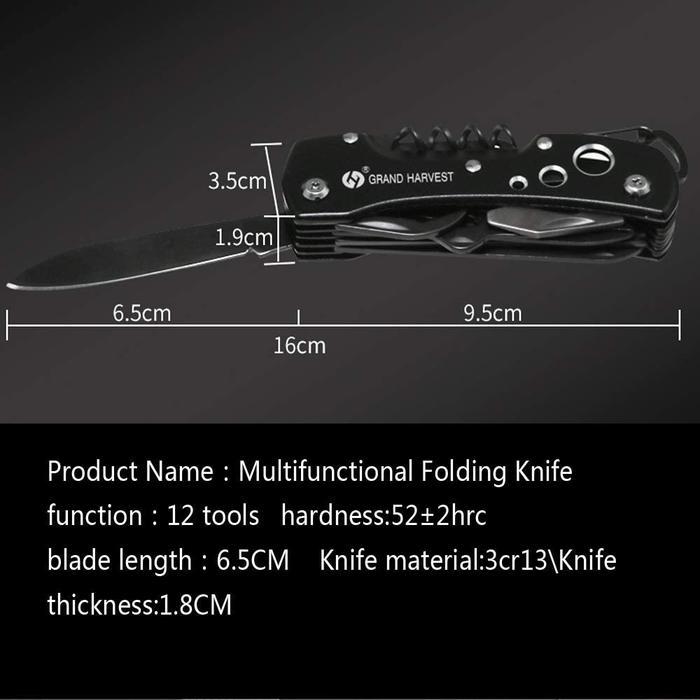 Pisau Lipat Multifungsi 14 In 1 Edc Army Pocket Knife Tool Co