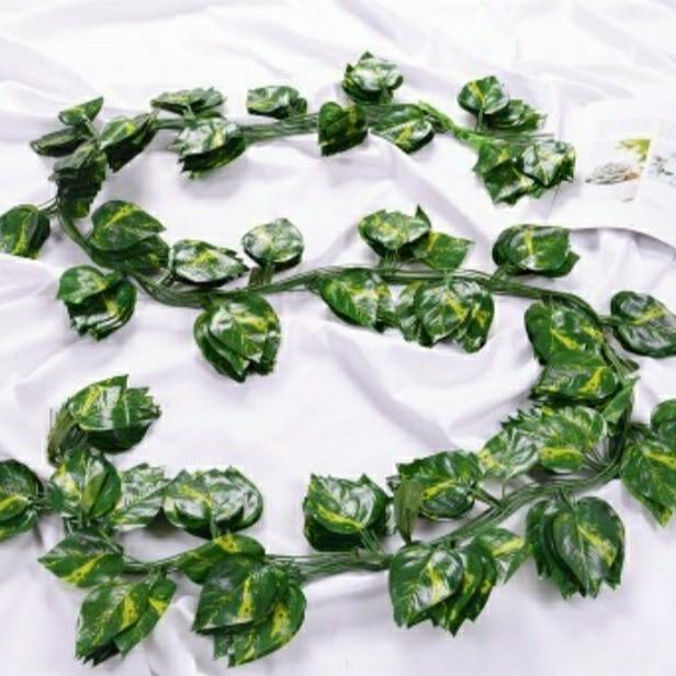 "New" DAUN RAMBAT DAUN PLASTIK BESAR BUNGA PLASTIK DAUN DEKORASI DAUN PALSU