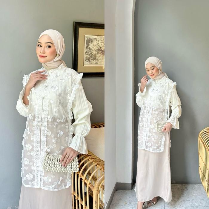 Napusha - Aqila Outer Rompi Brukat Vest Outer Outer Brukat Vest Rompi Tunik