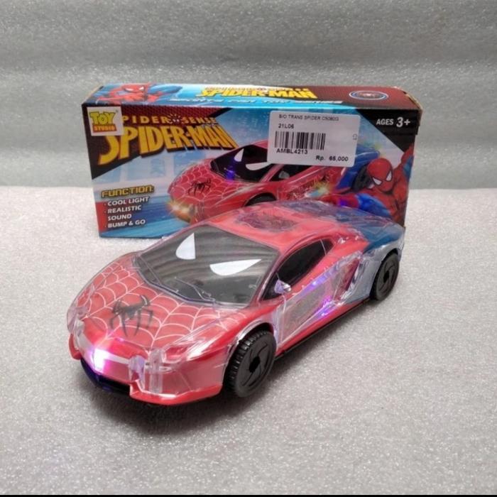 Mainan Mobil Spiderman Musik Lampu