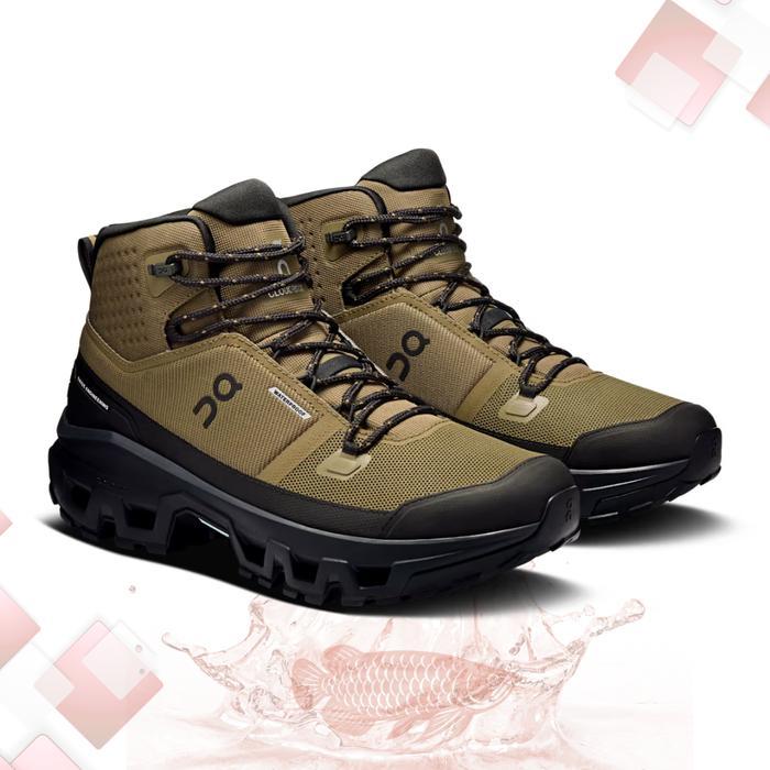 Sepatu Hiking pria On Cloud rock Mid Hunter Black Made In Vietnam sepatu gunung sepatu boots