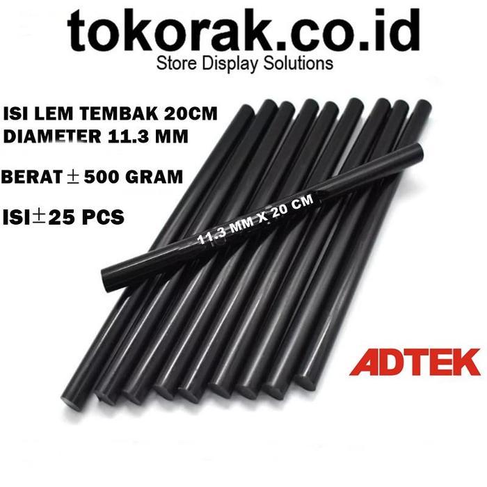 ISI LEM TEMBAK ADTEK BESAR HITAM - GLUE STICK - LEM BAKAR - GLUE GUN