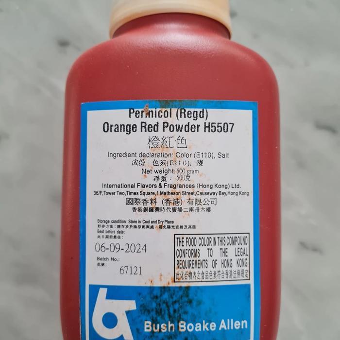 PERMICOLE H 5507 ORANGE RED/PEWARNA MAKAN UNTUK BEBEK PEKING.