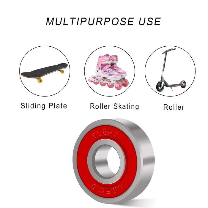 10pcs Skateboard Bearing Abec 9 Professional Bearing 608rs Untuk Inline Skate Skateboard Sepatu Roda
