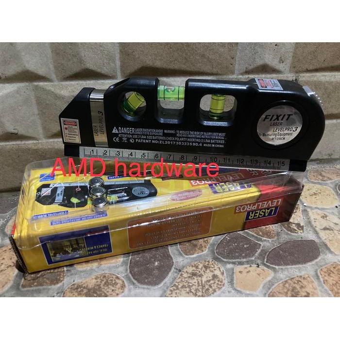 Promo Penggaris Waterpass Meteran 3m dgn Laser FIXIT (tekiro,stanley,lipro)