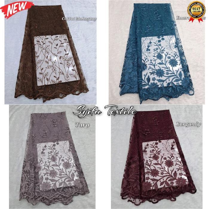 NEW PRODUK. Kain Tile Motif Gliter / Kain Brokat Meteran / Kain Tile Mutiara / Bahan Kebaya