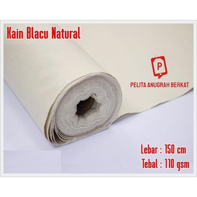 Kain Blacu Natural Premium Tebal Roll Meteran /Kain Tas Belacu Kanvas