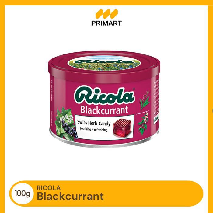 RICOLA BLACKCURRANT PERMEN MINT DRUM 100GR